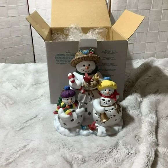 PartyLite snowman candle holder - Picture 1 of 7